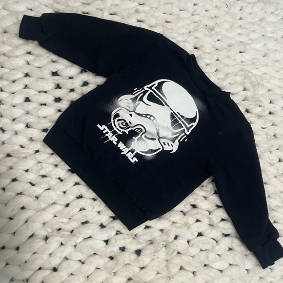 Star Wars Other - Star Wars Black Sweatshirt with White Stormtrooper Graphic | XS - 5T